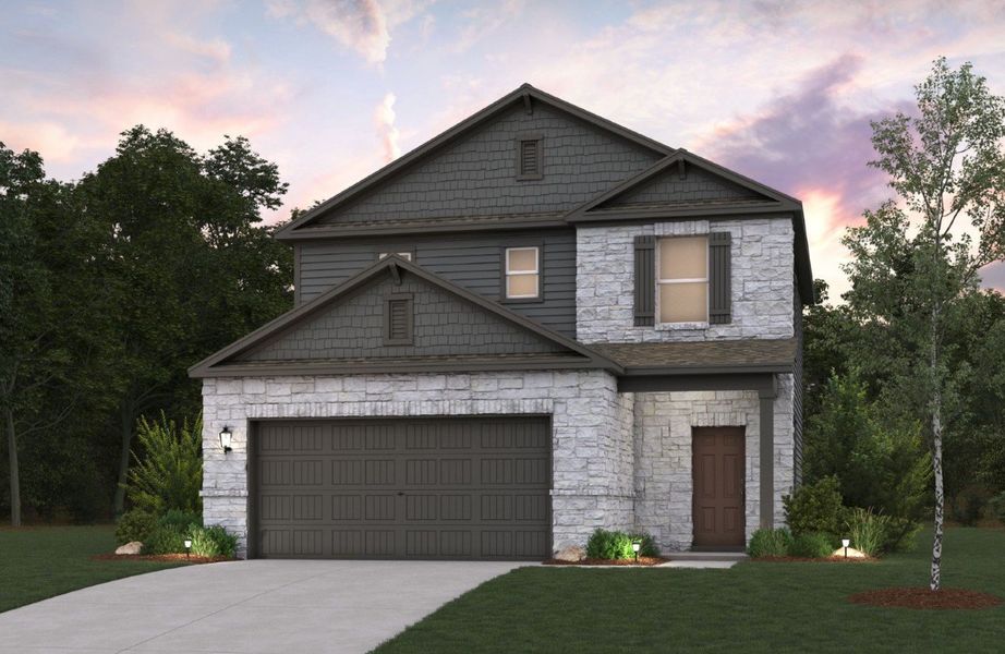 A house with a garage. A house with a garage.