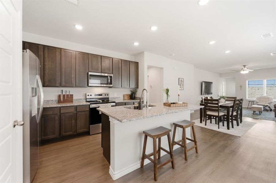 Furnished interior view inside a new home in Retreat at Fossil Creek, Fort Worth (Image 12).