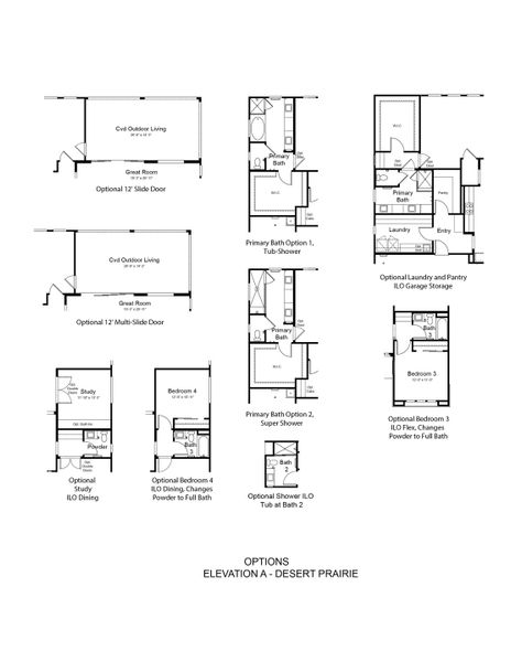2D floor plan layout of this home in Meridian, Queen Creek, AZ (Image 4).