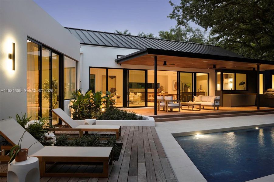 Exterior details and patio area of a home in , Miami (Image 3).