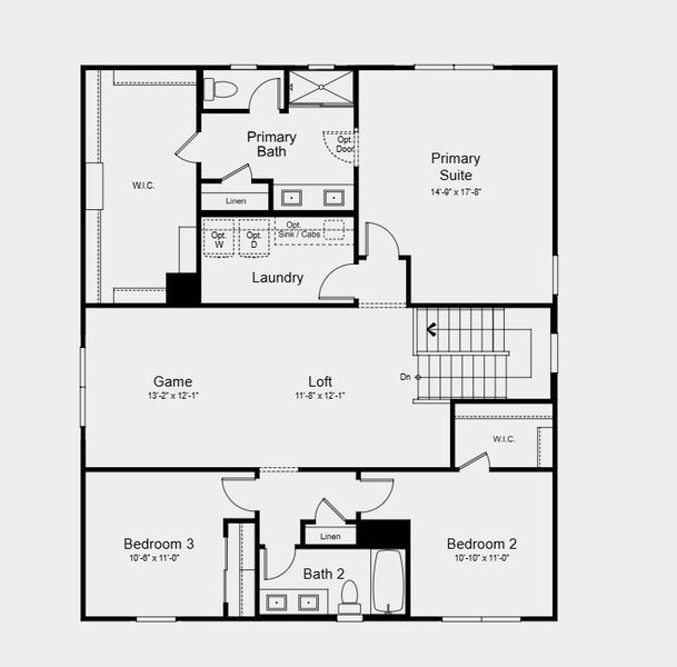 2D floor plan layout for the Havenwood by Taylor Morrison in Artisan at Asante Vista Collection, Surprise, AZ (Image 4).