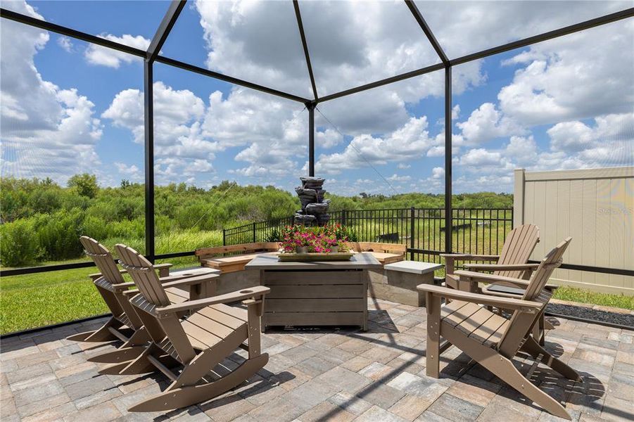 Exterior details and patio area of a home in Farm at Varrea, Plant City (Image 29).