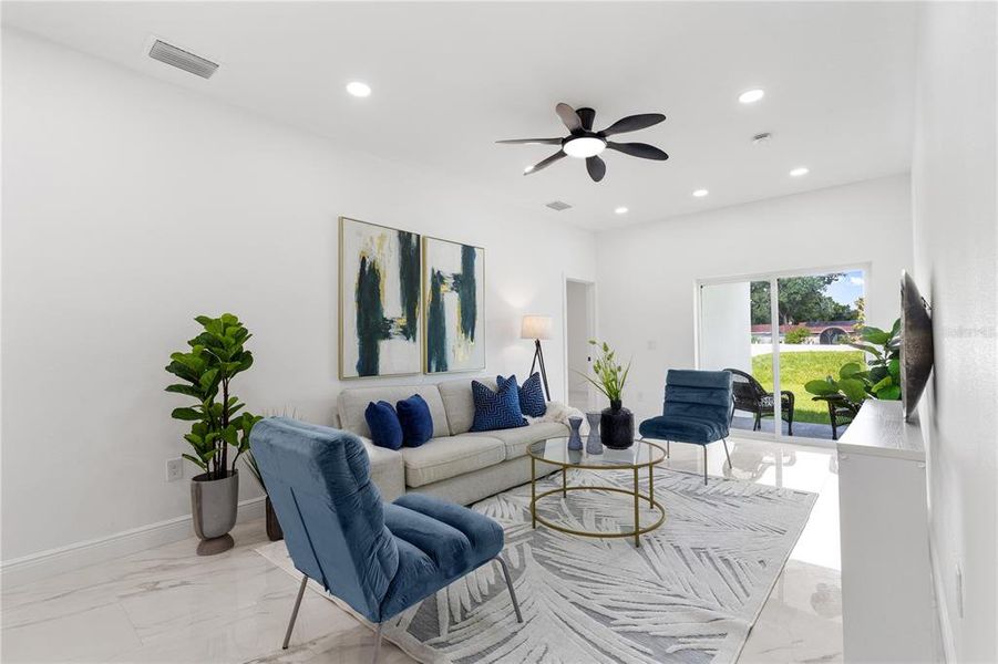 Furnished interior view inside a new home in , Tampa (Image 11).