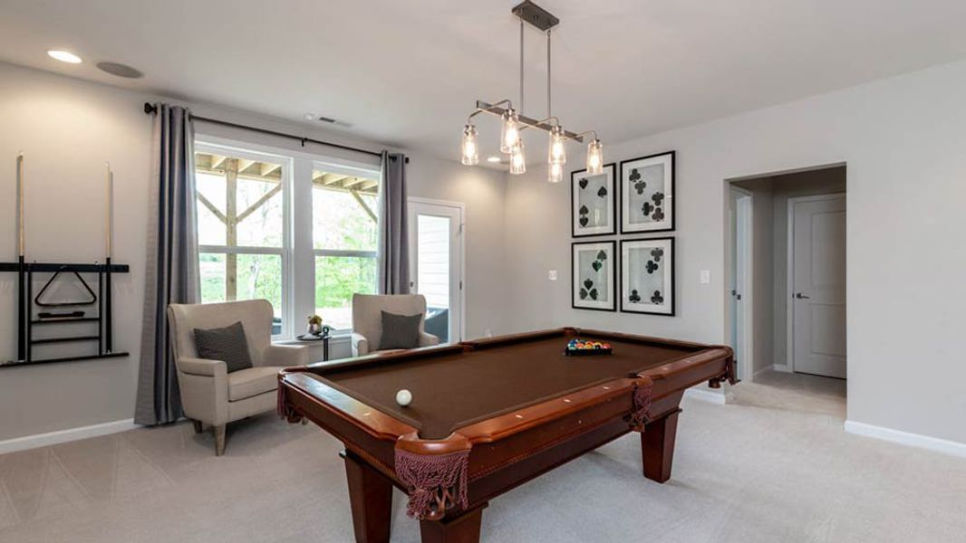 Representative furnished interior of a home built from the London by Taylor Morrison in Walden Woodlands, Huntersville (Image 13). Representative furnished interior of a home built from the London by Taylor Morrison in Walden Woodlands, Huntersville (Image 13).