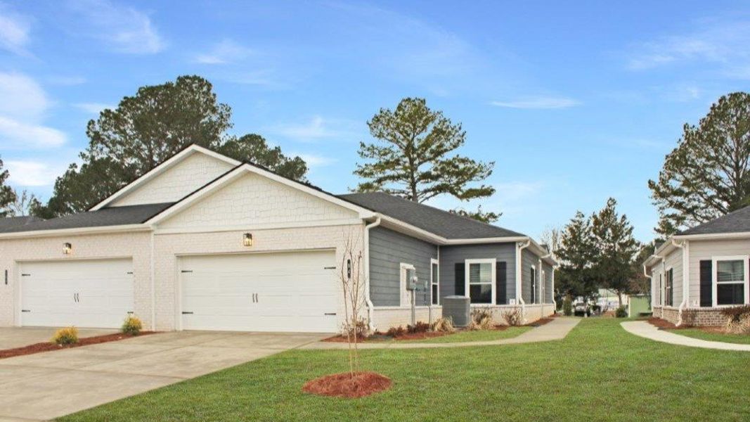 Front exterior of a new home in Cambridge Cove, Chickamauga, GA, highlighting curb appeal (Image 2).