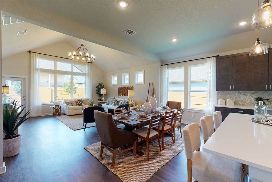 Representative furnished interior of a home built from the Austin- 45′ Lot by Chesmar Homes in Bridgeland, Cypress (Image 4).