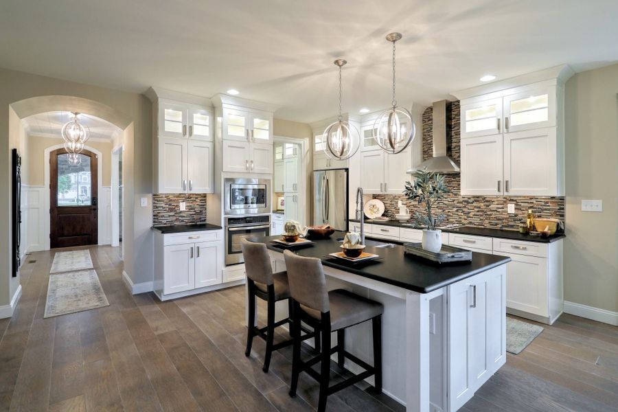 Representative furnished interior of a home built from the Manchester by Keystone Custom Homes in Preserve at Mayes Meadow, Cornelius (Image 4).
