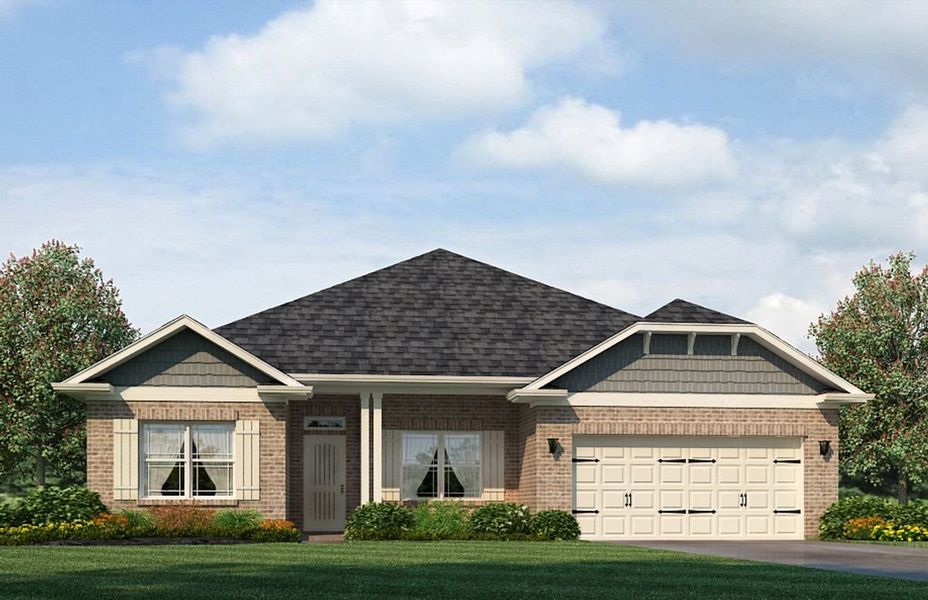 Representative exterior photo of a completed home built from the 2100 by Adams Homes in Parkland Place, Pace, FL (Image 28).