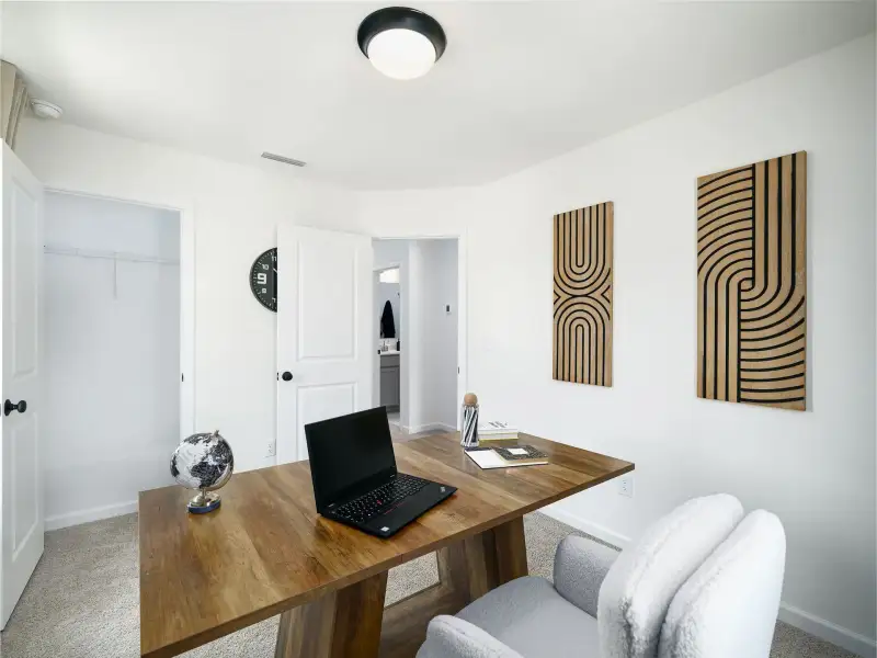 Furnished interior view inside a new home in Dukes Ridge, Charlotte (Image 19).