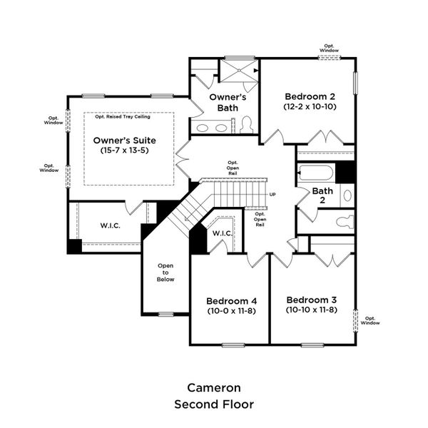 2D floor plan layout of this home in Sidney Creek Single Family, Zebulon, NC (Image 4).