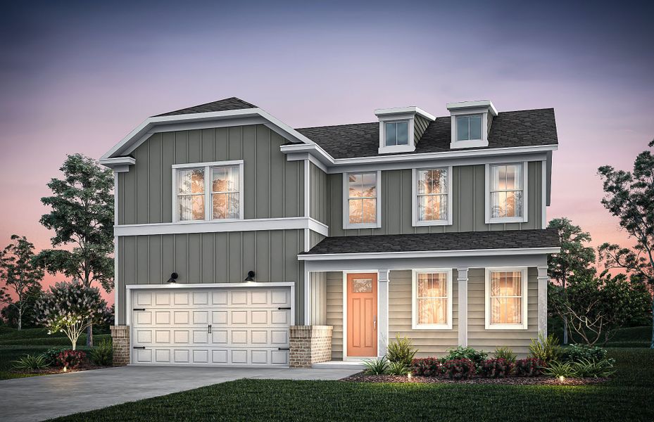 Representative exterior photo of a completed home built from the Winthrop by Pulte Homes in Fox Hollow, Spartanburg, SC (Image 26). Representative exterior photo of a completed home built from the Winthrop by Pulte Homes in Fox Hollow, Spartanburg, SC (Image 26).