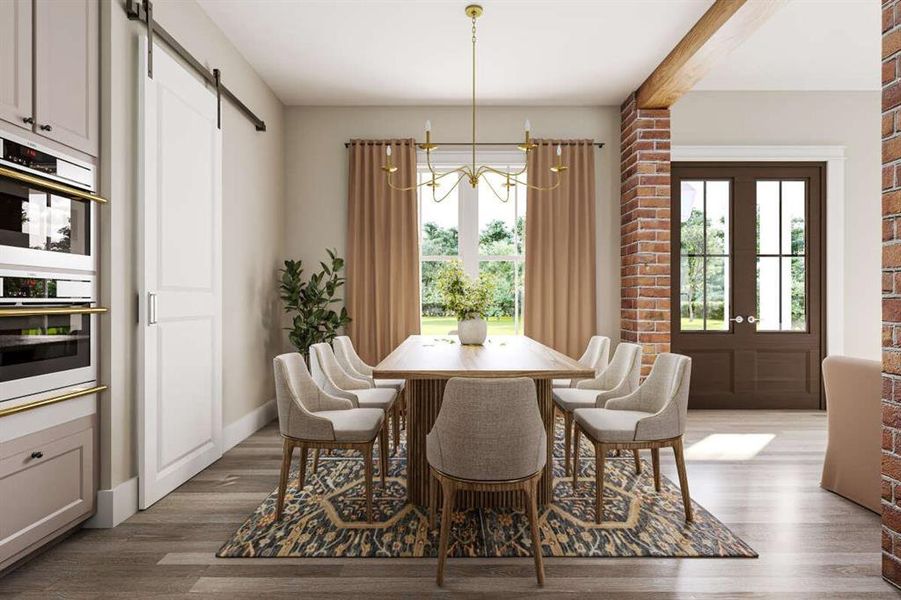 Furnished interior view inside a new home in Parallel Pastures, Poolville (Image 12).