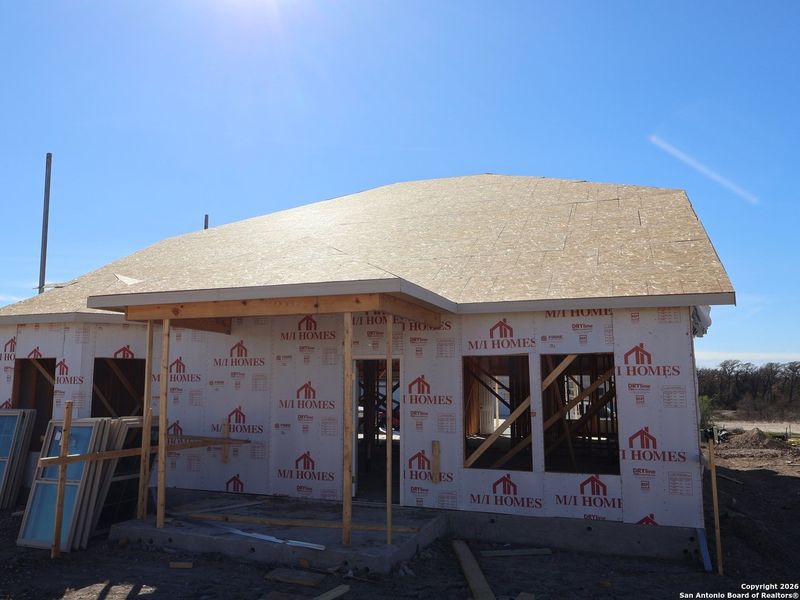 In-progress construction of a new home in Cinco Lakes, San Antonio, TX (Image 22).