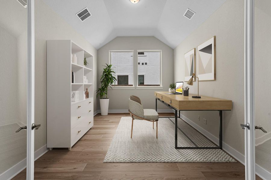 Furnished interior view inside a new home in Bridgeland, Cypress (Image 30).