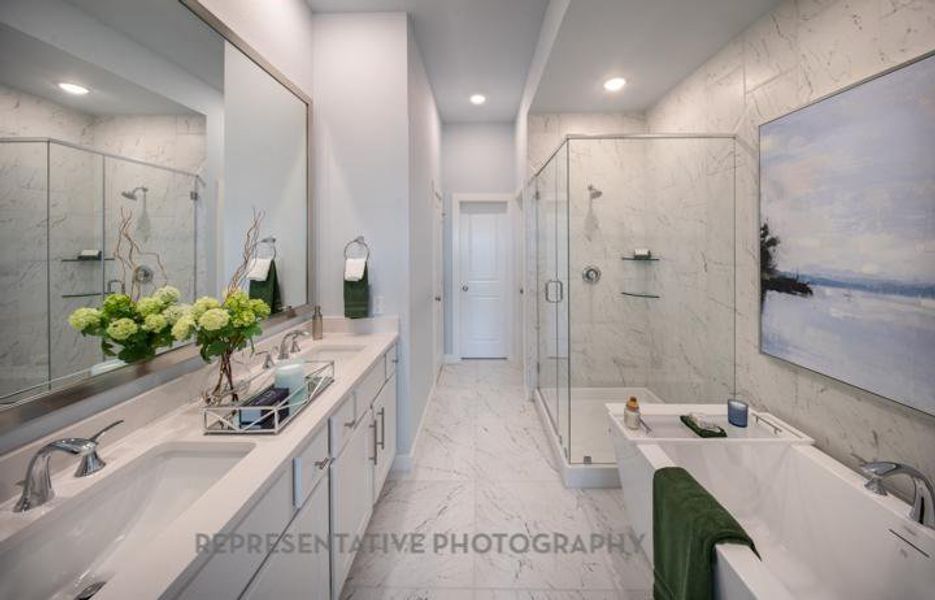 Furnished interior view inside a new home in Bridgeland Central: The Cottages, Cypress (Image 14).