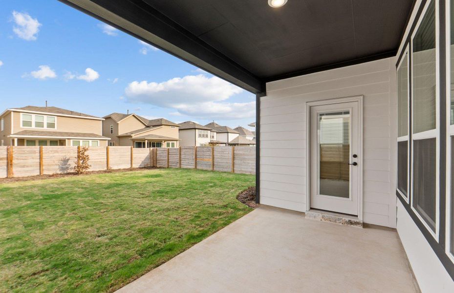 Exterior details and patio area of a home in Horizon Lake, Leander (Image 19). Exterior details and patio area of a home in Horizon Lake, Leander (Image 19).