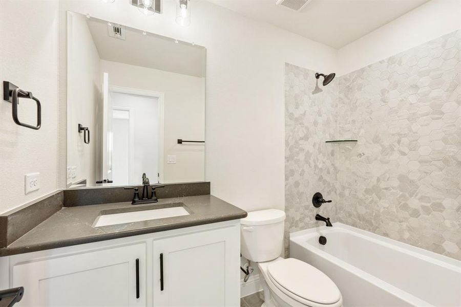 Furnished interior view inside a new home in Devonshire Classic 50-55, Forney (Image 14). Furnished interior view inside a new home in Devonshire Classic 50-55, Forney (Image 14).