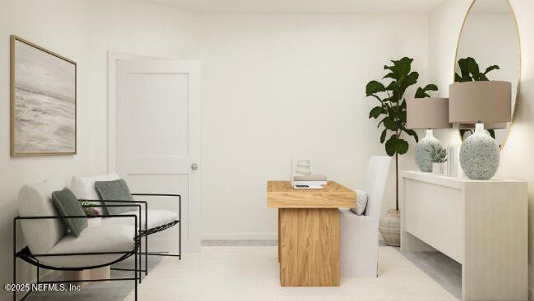 Furnished interior view inside a new home in Silver Meadows at SilverLeaf: Silver Meadows 50s, St. Augustine (Image 12).