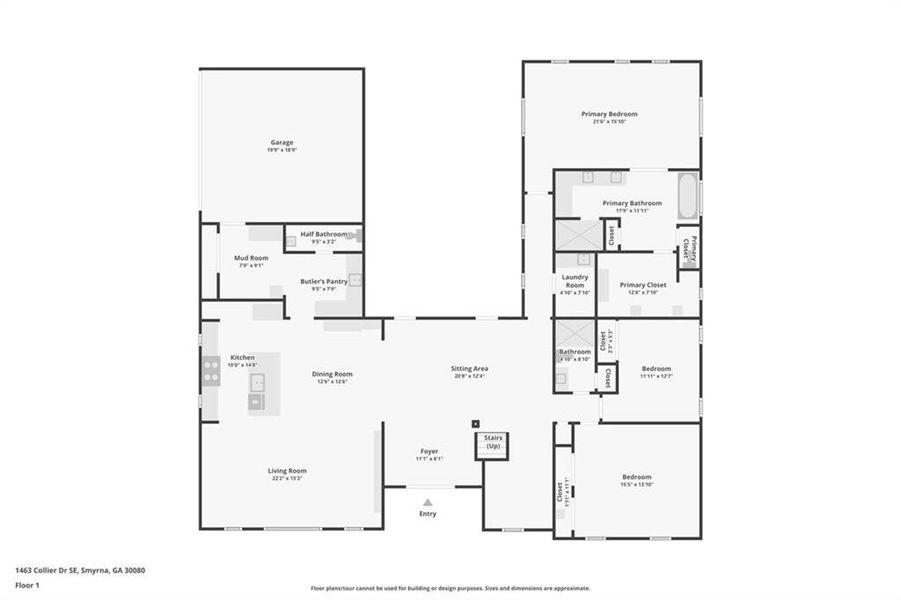 2D floor plan layout of this home in , Smyrna, GA (Image 5).