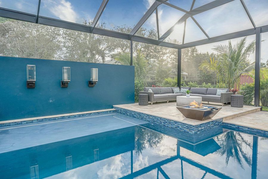 2D floor plan layout for the Sand Dollar Grande by GHO Homes in The Strand, Indian River Shores, FL (Image 90).