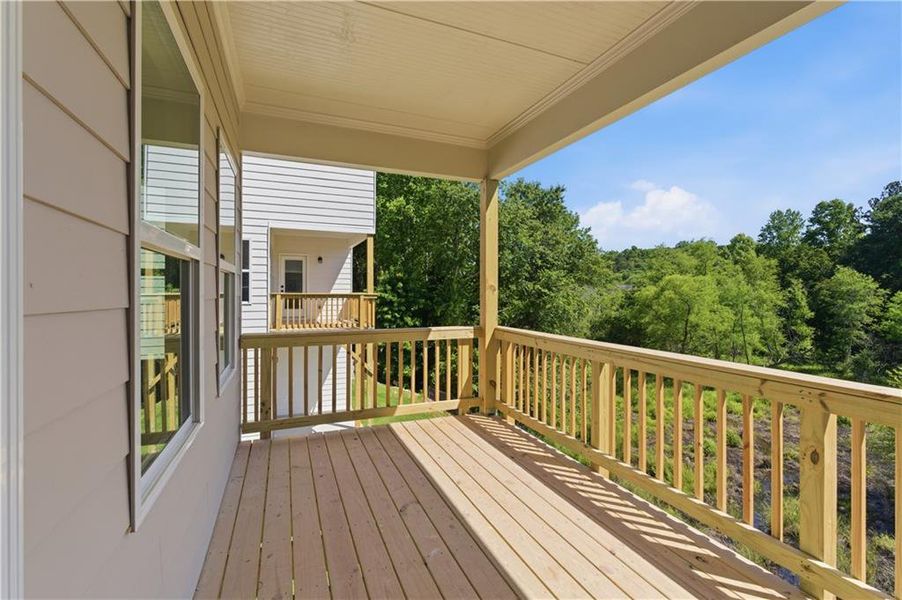 Exterior details and patio area of a home in The View at Groover’s Lake, Lithia Springs (Image 3).