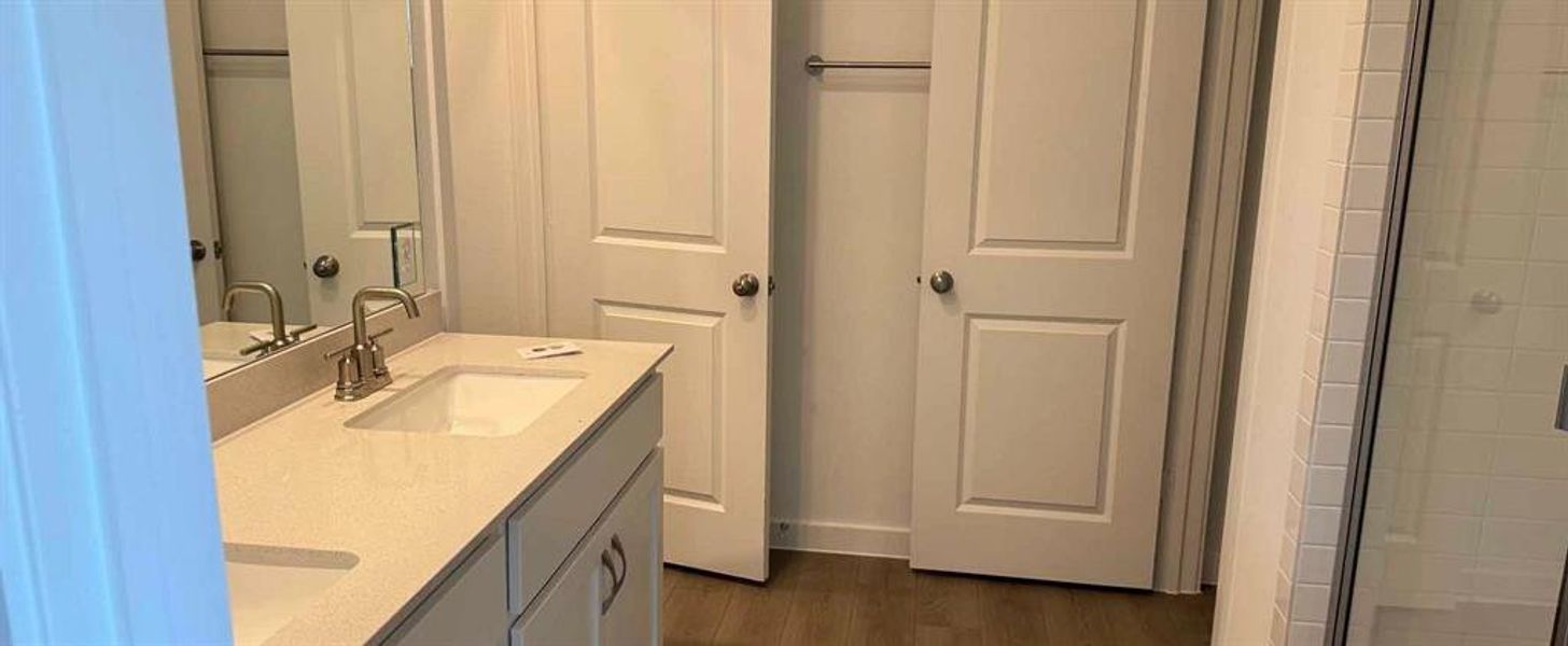 Primary Bathroom Construction Progress featuring the Timeless Collection Primary Bathroom Construction Progress featuring the Timeless Collection