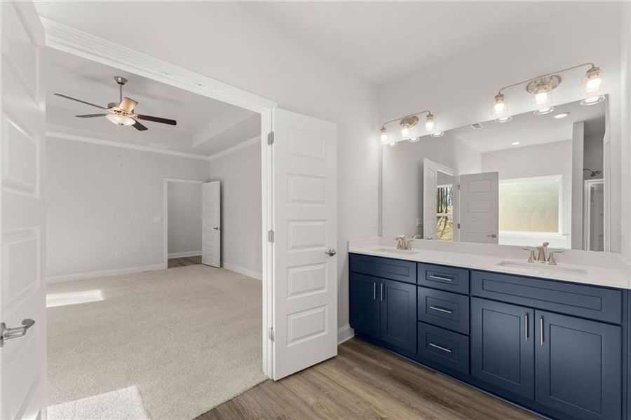 Representative furnished interior of a home built from the 2620 by Adams Homes in Williams Ridge, Bailey (Image 10). Representative furnished interior of a home built from the 2620 by Adams Homes in Williams Ridge, Bailey (Image 10).