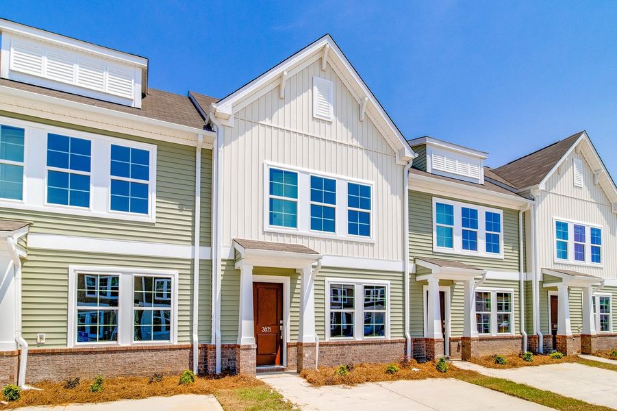 Front exterior of a new home in Astoria, Columbia, SC, highlighting curb appeal (Image 17).