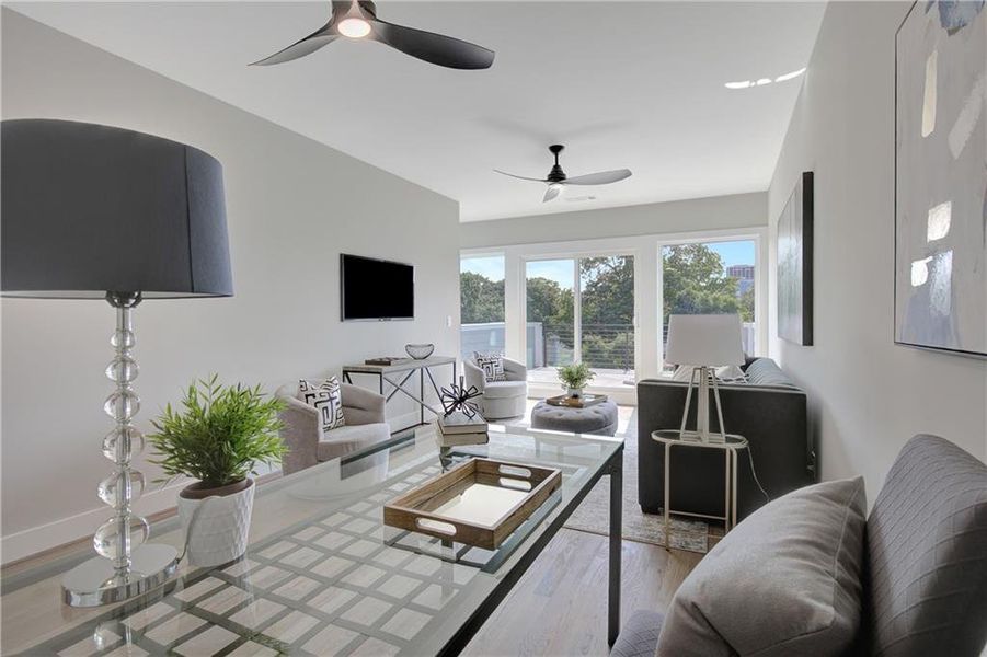 Furnished interior view inside a new home in , Atlanta (Image 44).