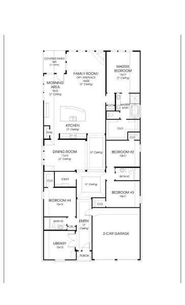 2D floor plan layout of this home in Parkside On The River, Georgetown, TX (Image 2). 2D floor plan layout of this home in Parkside On The River, Georgetown, TX (Image 2).