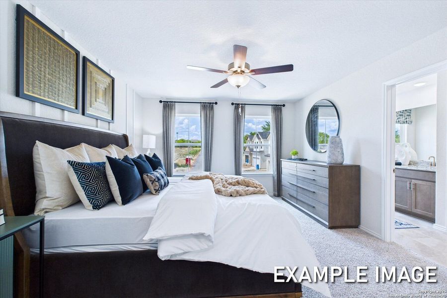 Furnished interior in a model home at Cedar Heights in San Antonio (Image 28).