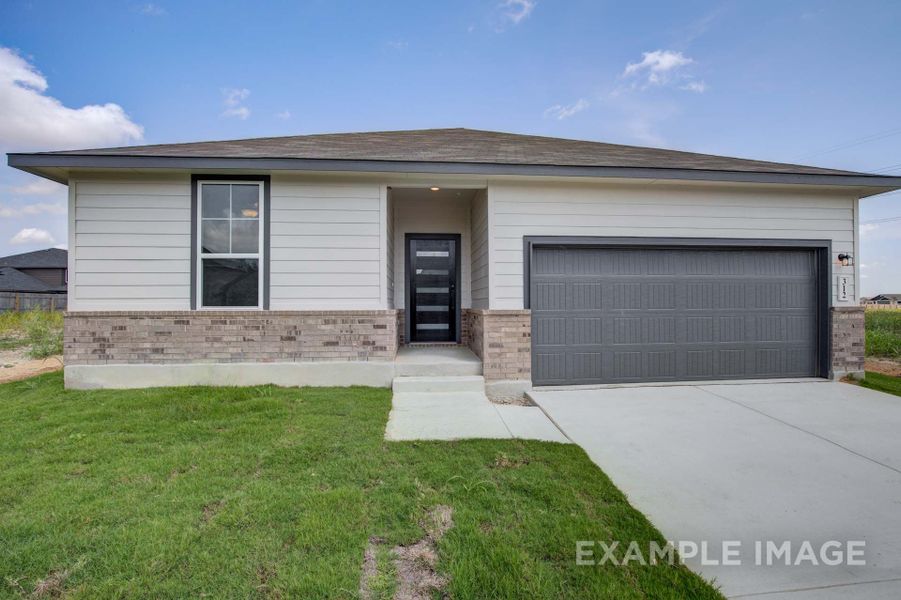 Representative exterior photo of a completed home built from the The Asheville E by Davidson Homes LLC in Hickory Ridge, Elmendorf, TX (Image 18). Representative exterior photo of a completed home built from the The Asheville E by Davidson Homes LLC in Hickory Ridge, Elmendorf, TX (Image 18).