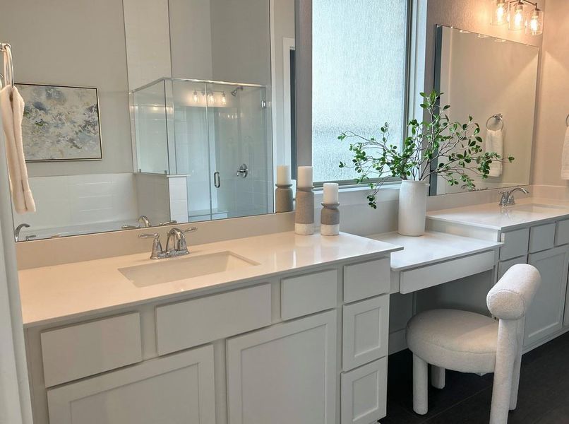 Primary Bath retreat with dual vanities Primary Bath retreat with dual vanities