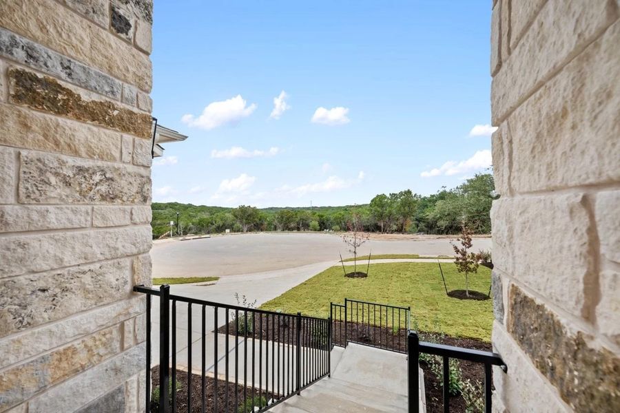 Exterior details and patio area of a home in The Estates at La Cima, San Marcos (Image 4).