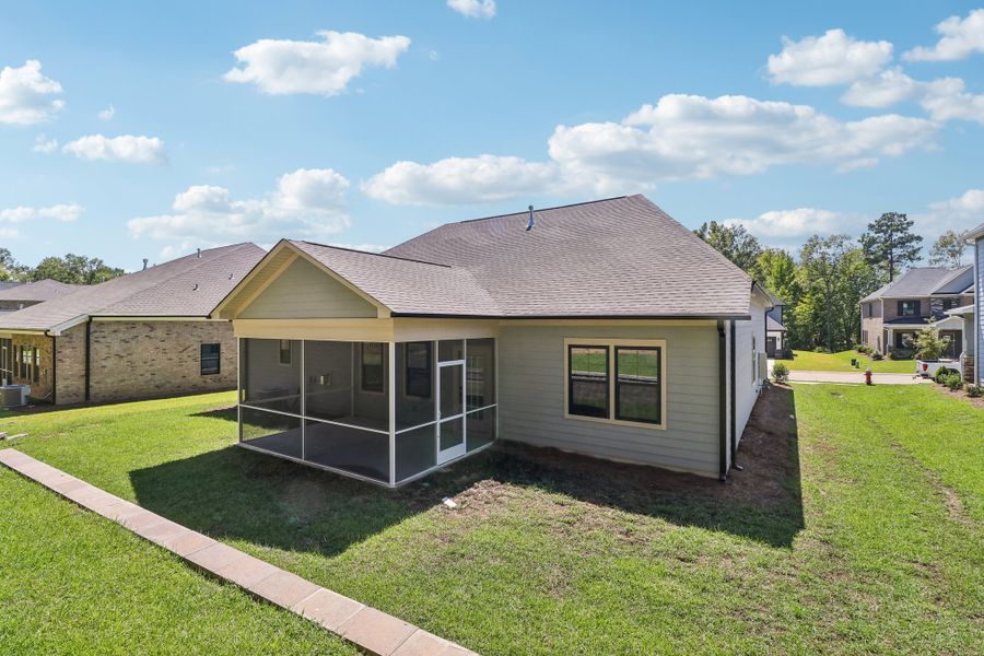 Representative exterior photo of a completed home built from the Edisto II by Great Southern Homes in The Cove, Sumter, SC (Image 17). Representative exterior photo of a completed home built from the Edisto II by Great Southern Homes in The Cove, Sumter, SC (Image 17).