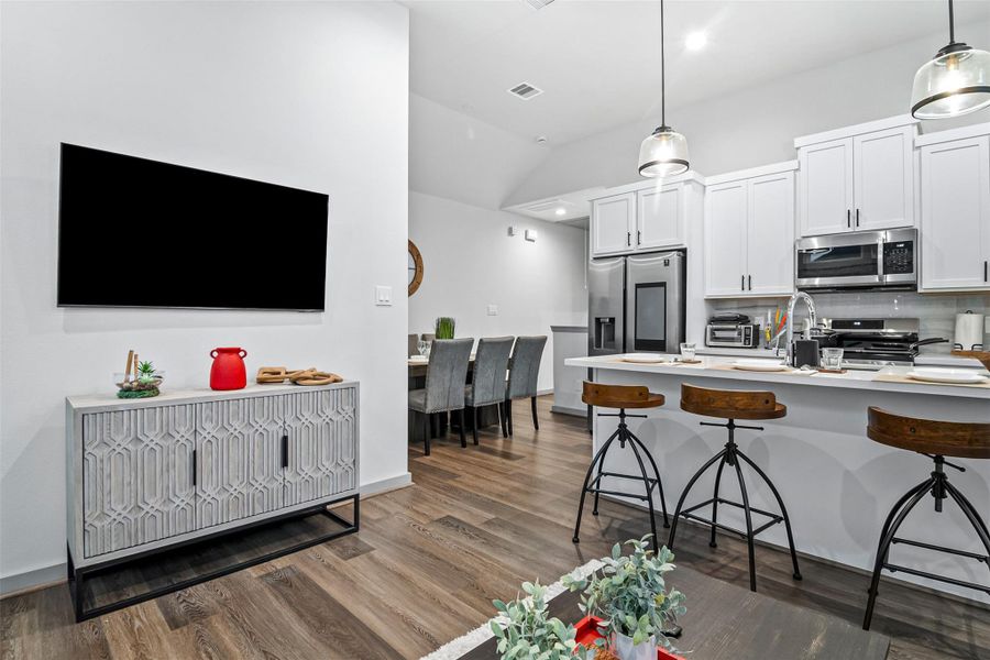 Furnished interior view inside a new home in , Houston (Image 10). Furnished interior view inside a new home in , Houston (Image 10).