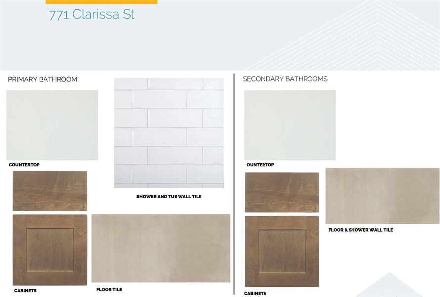 Sample of building materials used in homes in Colony at Cole Springs, Buda (Image 3).
