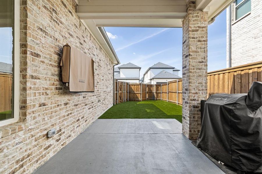 Exterior details and patio area of a home in , Frisco (Image 3). Exterior details and patio area of a home in , Frisco (Image 3).