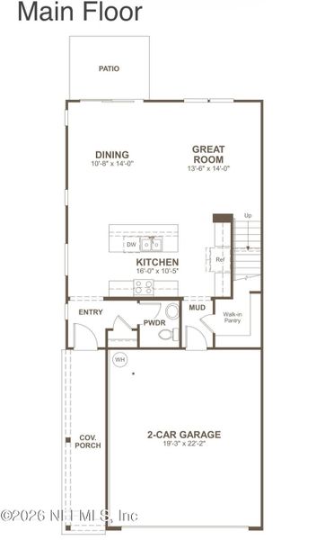 2D floor plan layout of this home in , Jacksonville, FL (Image 3).