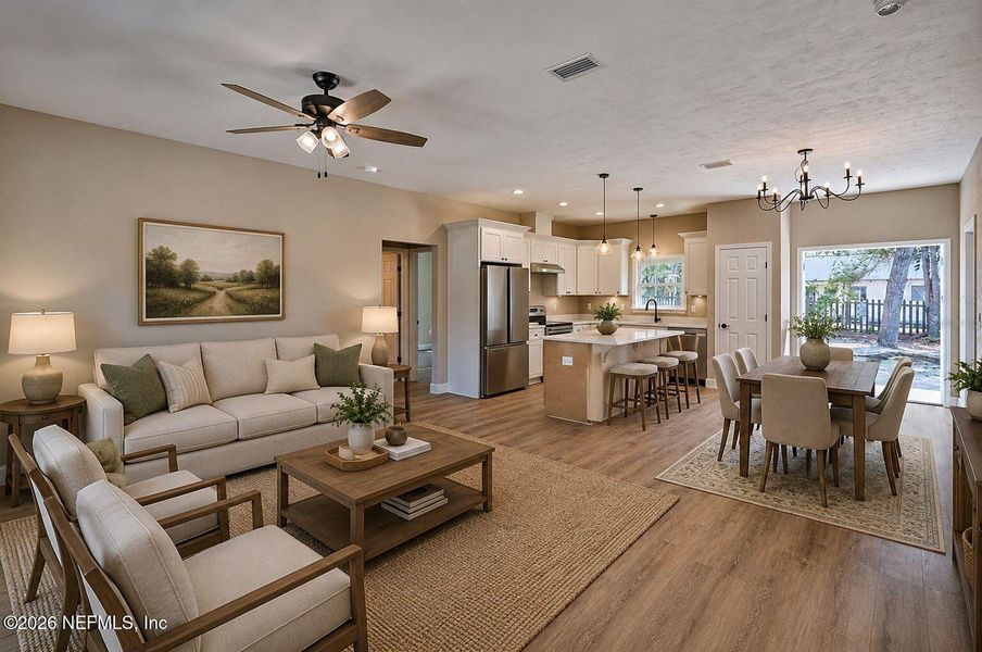 Furnished interior view inside a new home in , Keystone Heights (Image 3).