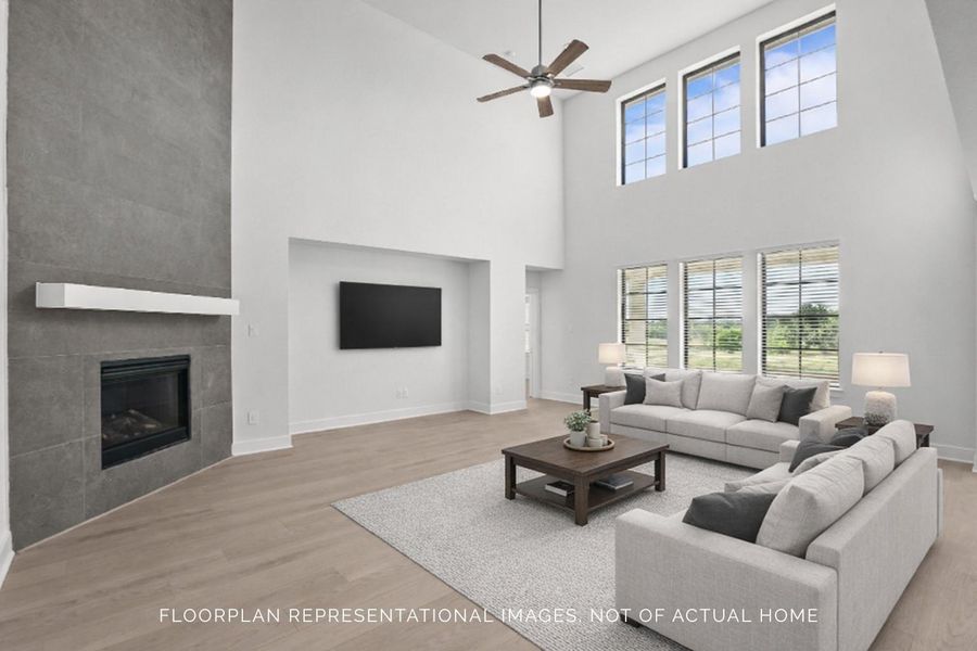 Furnished interior view inside a new home in Lone Star Landing, Montgomery (Image 9).