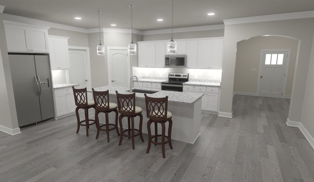 Representative furnished interior of a home built from the Ruby by Herbst Homes in Buckeyes Landing, Navarre (Image 8).