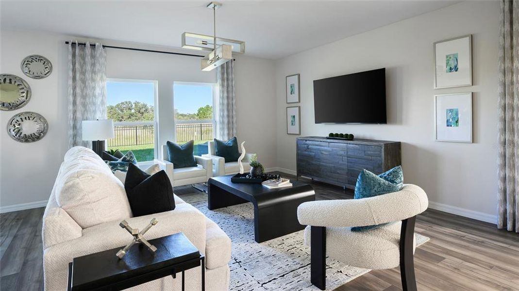 Furnished interior view inside a new home in Villa Mar, Winter Haven (Image 5). Furnished interior view inside a new home in Villa Mar, Winter Haven (Image 5).