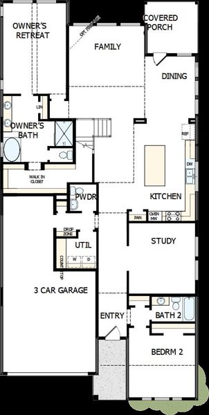 2D floor plan layout of this home in Walsh Classic, Fort Worth, TX (Image 2).
