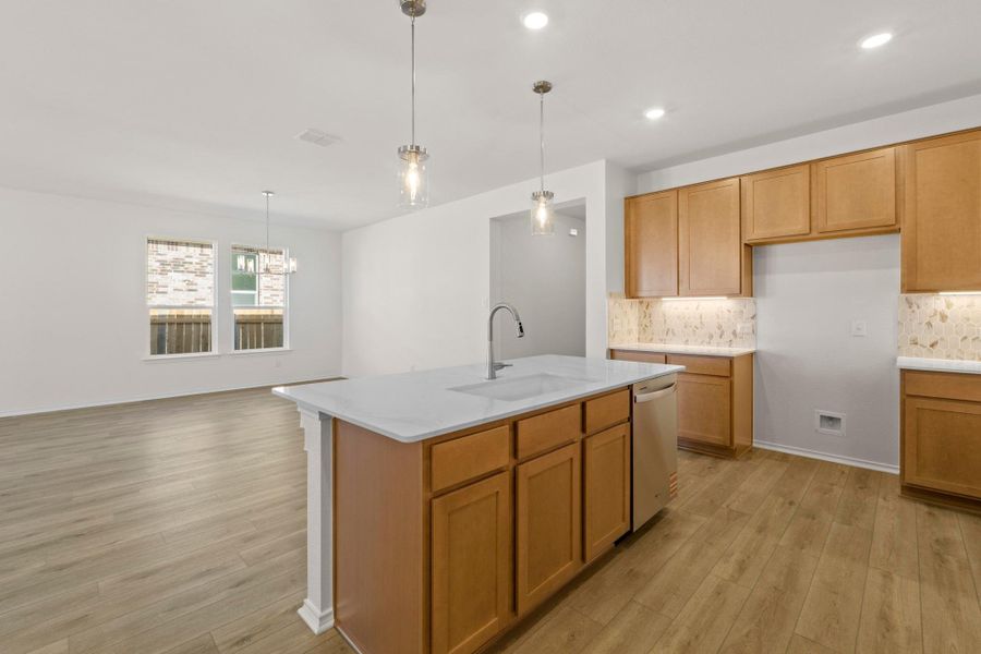 Furnished interior view inside a new home in Salerno - Classic Collection, Round Rock (Image 10). Furnished interior view inside a new home in Salerno - Classic Collection, Round Rock (Image 10).