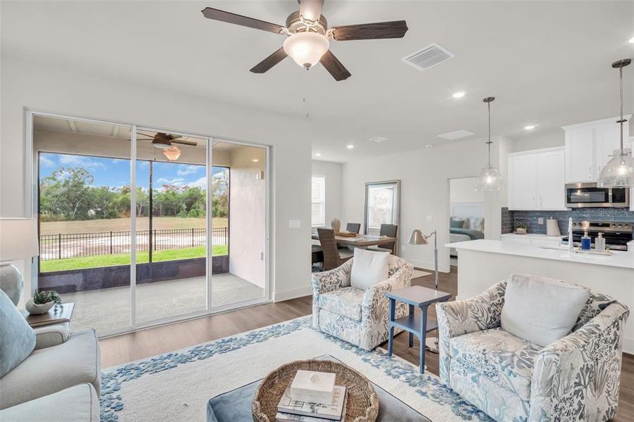 Furnished interior view inside a new home in Arbor Meadows, Spring Hill (Image 10). Furnished interior view inside a new home in Arbor Meadows, Spring Hill (Image 10).