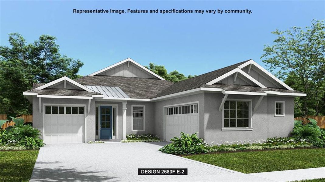 Front exterior of a new home in Turnleaf, Punta Gorda, FL, highlighting curb appeal (Image 1). Front exterior of a new home in Turnleaf, Punta Gorda, FL, highlighting curb appeal (Image 1).