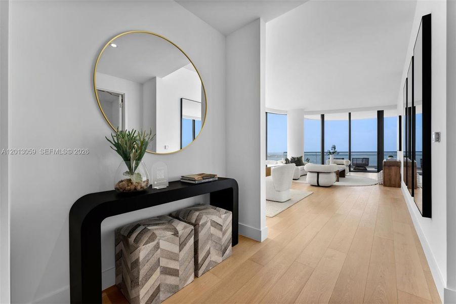 Furnished interior view inside a new home in , Miami (Image 9).