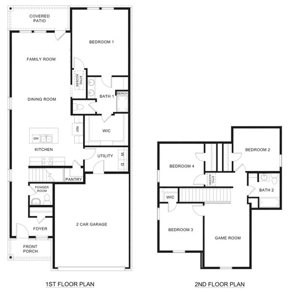 2D floor plan layout for the Haven by D.R. Horton in Windchime, Celina, TX (Image 3).