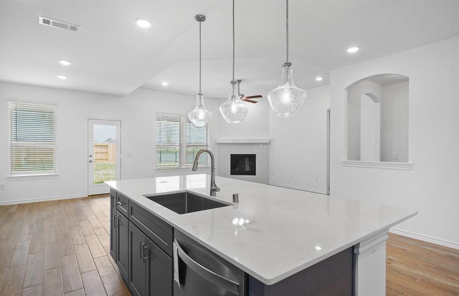 Furnished interior view inside a new home in Sunterra, Katy (Image 6).